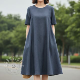 Viskosestoff leinen PREMIUM dark grey