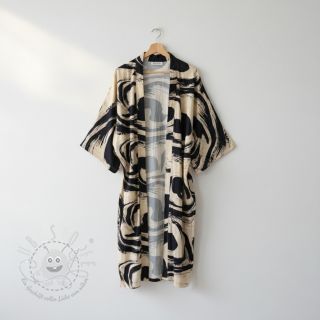 Viskosestoff leinen Swirls design B