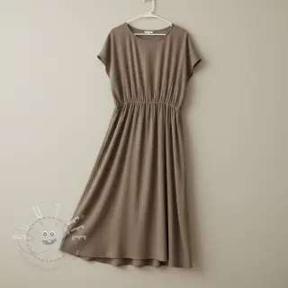 Viskosestoff leinen CRINCLE taupe