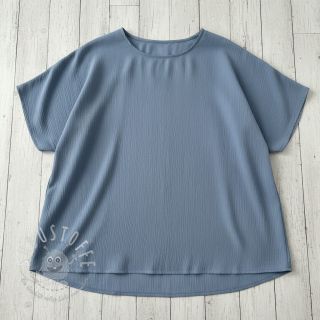 Viskosestoff leinen CRINCLE blue shadow