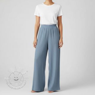 Viskosestoff leinen CRINCLE blue shadow