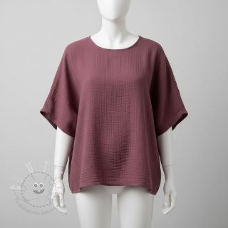 Viskosestoff leinen CRINCLE mulberry