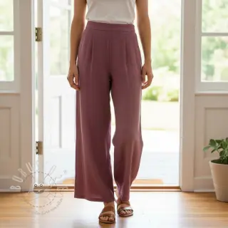 Viskosestoff leinen CRINCLE mulberry