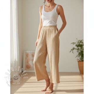 Viskosestoff leinen CRINCLE beige