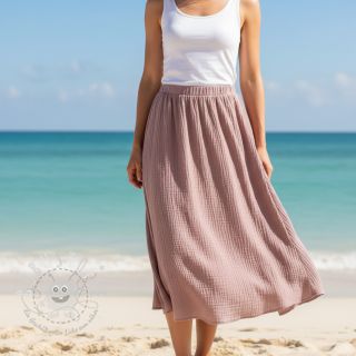 Viskosestoff leinen CRINCLE old blush