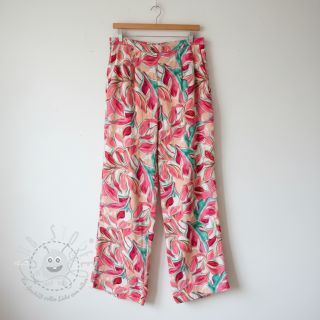 Viskosestoff SATIN Giselle red digital print