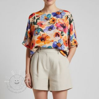 Viskosestoff RADIANCE Flower Nina digital print