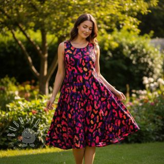 Viskosestoff RADIANCE Animal skin black digital print