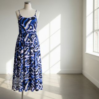 Viskosestoff RADIANCE Night wave digital print