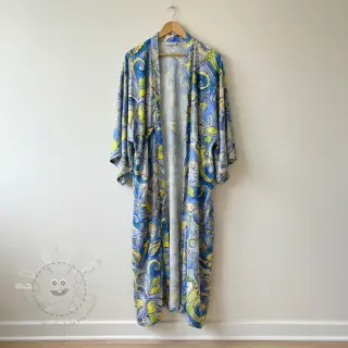 Viskosestoff RADIANCE Abstract paisley blue digital print