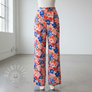 Viskosestoff RADIANCE Cornelia flowers pink digital print