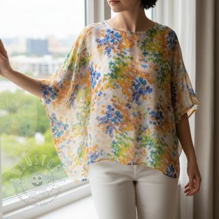 Viskosestoff RADIANCE Danaan yellow digital print