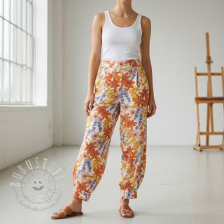 Viskosestoff RADIANCE Old flowers digital print