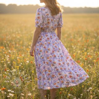 Viskosestoff RADIANCE Dried flower digital print