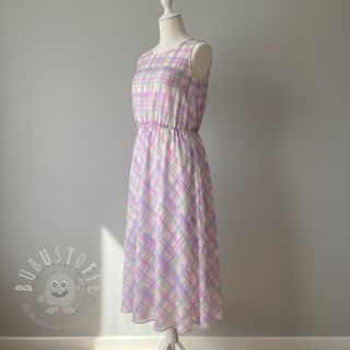 Viskosestoff RADIANCE Check purple digital print