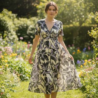 Viskosestoff ROSELLA STRETCH Flowers