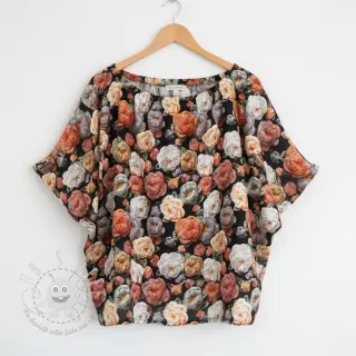 Viskosestoff RAYON POPLIN Knitted design F digital print