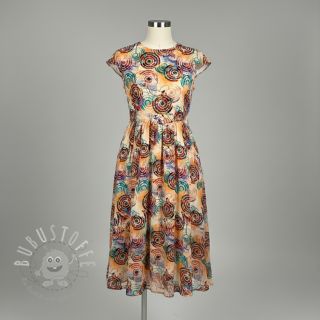 Viskosestoff RAYON POPLIN Feathers design D digital print