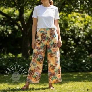 Viskosestoff RAYON POPLIN Feathers design D digital print