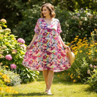 Viskosestoff RAYON POPLIN Colorful Patterns design D digital print