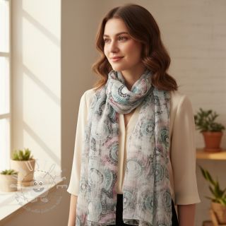 Viskosestoff RAYON POPLIN Patchwork pattern design B digital print