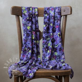 Viskosestoff LUREX Dark night flowers digital print