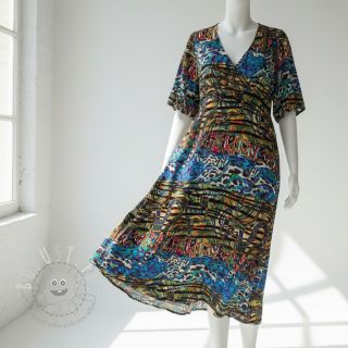 Viskosestoff Dimulti blue digital print