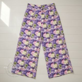 Viskosestoff Artistic flowers design C digital print