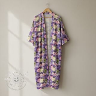 Viskosestoff Artistic flowers design C digital print