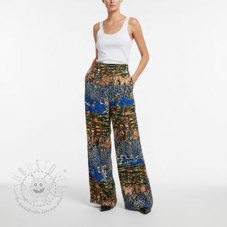 Viskosestoff Dimulti dark blue digital print