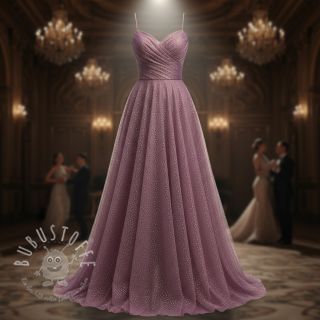 Feintüll ROYAL SPARKLE dark lilac gold