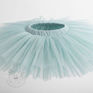 Feintüll ROYAL SPARKLE  light blue gold