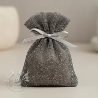 Feintüll ROYAL SPARKLE dark grey silver