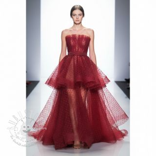 Feintüll SPOT bordeaux