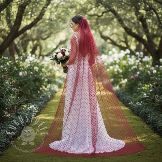 Feintüll SPOT bordeaux