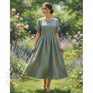 Leinen mit Baumwolle Lico camo green