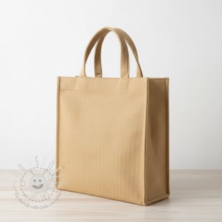 Leinen mit Baumwolle Fishbone camel