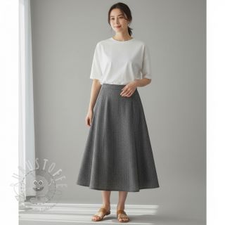 Leinen mit Baumwolle Fishbone black