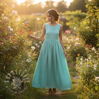 Leinen mit Baumwolle Fishbone mint