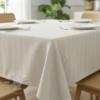 Leinen mit Baumwolle Lira mini stripe beige
