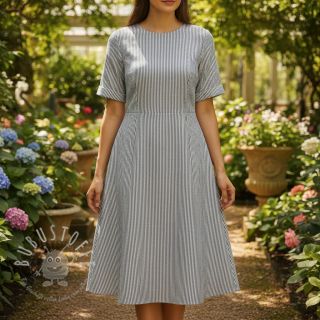 Leinen mit Baumwolle Lira medium stripe jeans