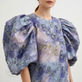 Baumwollstoff TIE DYE EMBROIDERY Poppy design T