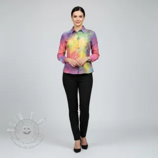 Baumwollstoff EMBROIDERY Tie dye Della design A