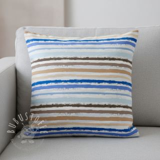 Baumwollstoff Big stripes Snoozy old blue