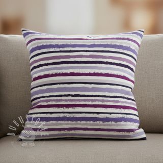 Baumwollstoff Big stripes Snoozy violet