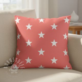 Baumwollstoff Stars coral