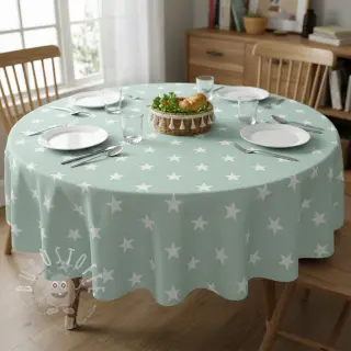 Baumwollstoff Stars mint