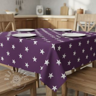 Baumwollstoff Stars purple