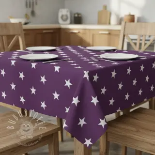 Baumwollstoff Stars purple