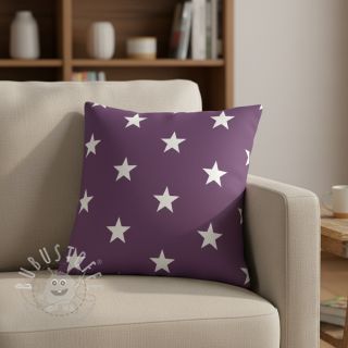 Baumwollstoff Stars purple